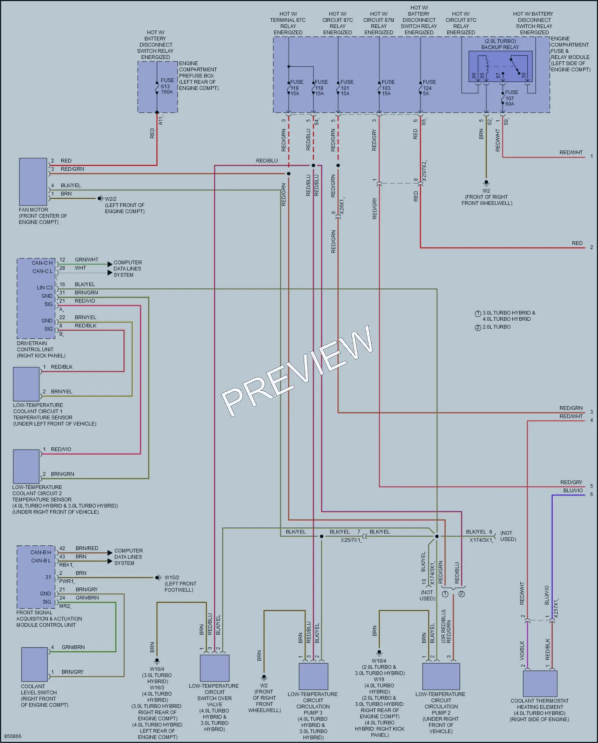 2023 MercedesBenz GLE350 Cooling Fan wiring diagram preview