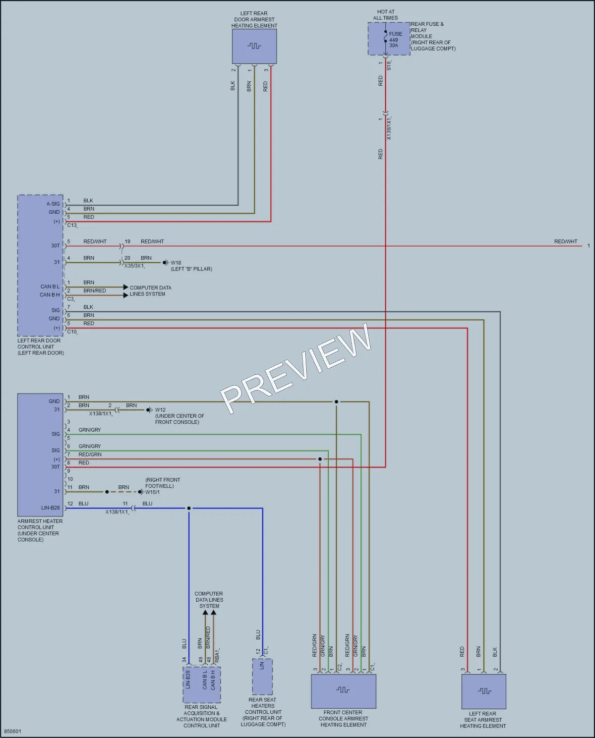 2023 MercedesBenz GLE450 Power Seats wiring diagram preview