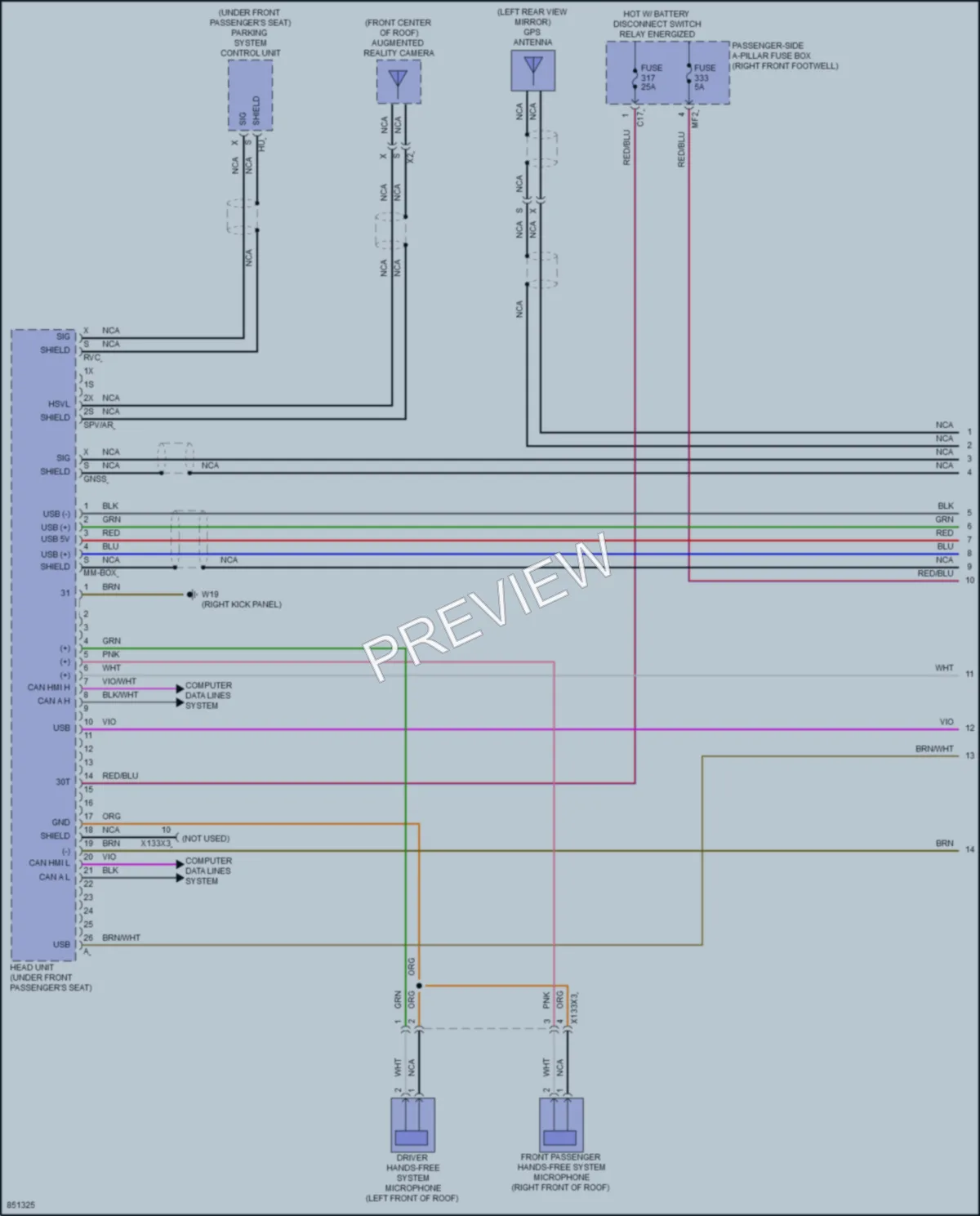 2023 MercedesBenz GLE450 Radio wiring diagram preview