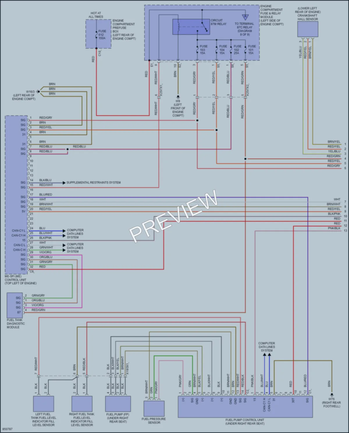2023 MercedesBenz GLE450Coupe Engine Performance wiring diagram preview