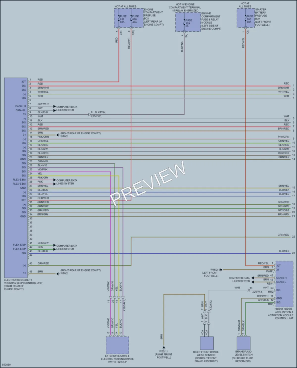 2023 MercedesBenz GLE580 Anti Lock Brakes wiring diagram preview