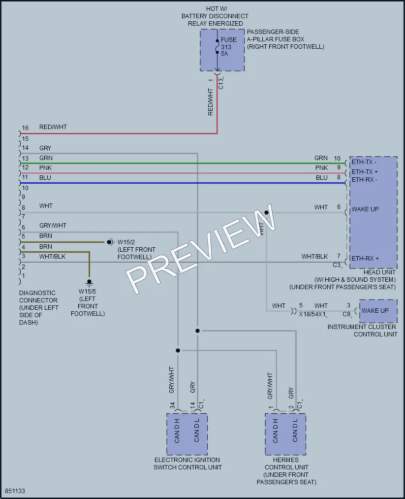 2023 MercedesBenz GLS450 Computer Data Lines wiring diagram preview