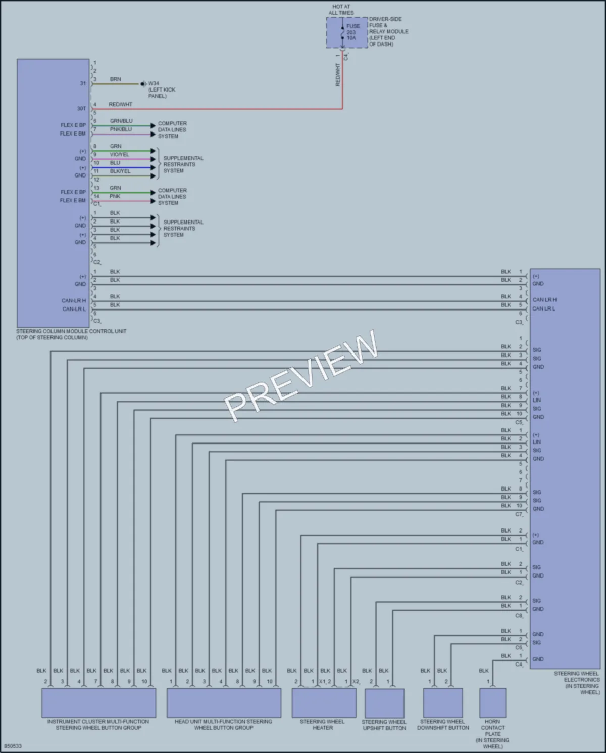 2023 MercedesBenz GLS450 Electronic Power Steering wiring diagram preview