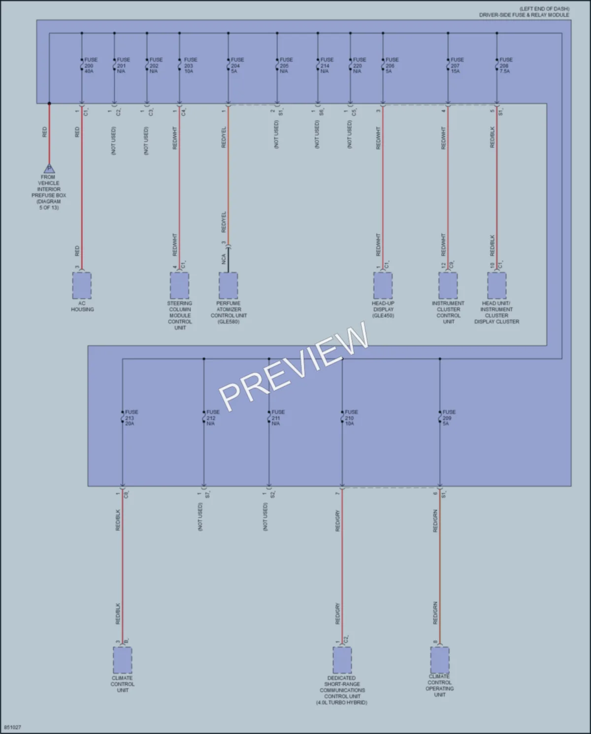 2023 MercedesBenz GLS450 Power Distribution wiring diagram preview