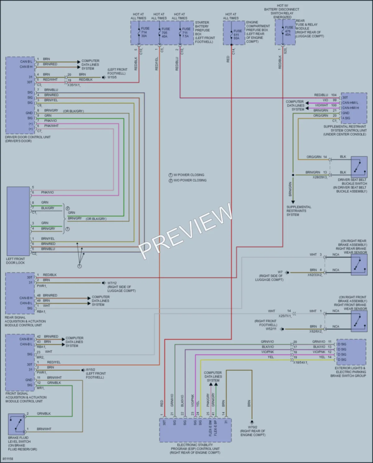 2023 MercedesBenz GLS450 Warning Systems wiring diagram preview