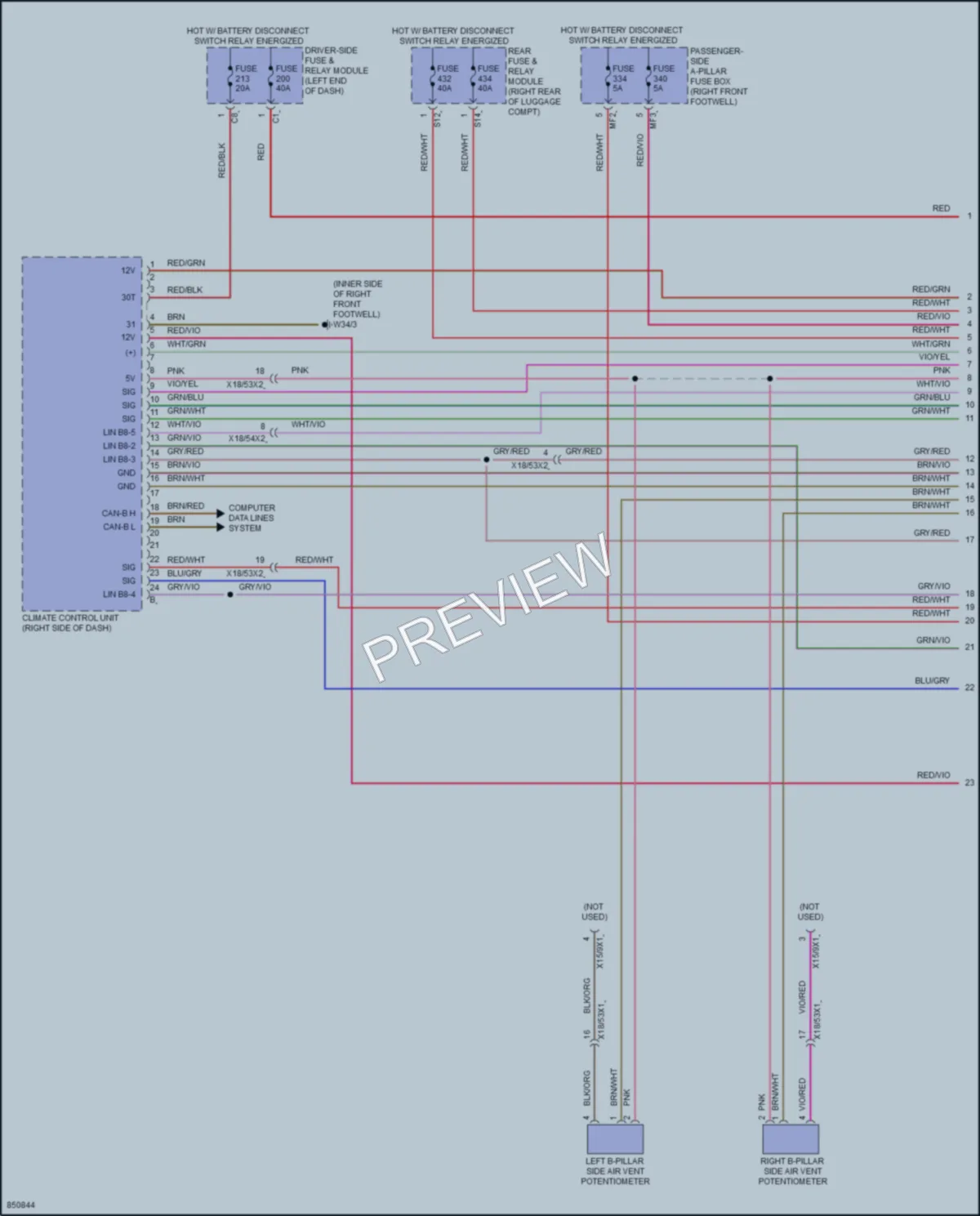 2023 MercedesBenz GLS580 Air Conditioning wiring diagram preview