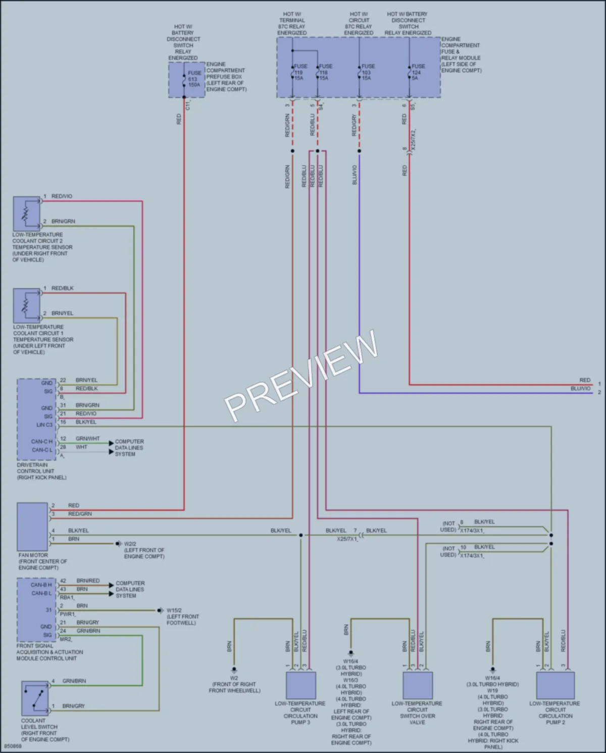 2023 MercedesBenz GLS580 Cooling Fan wiring diagram preview