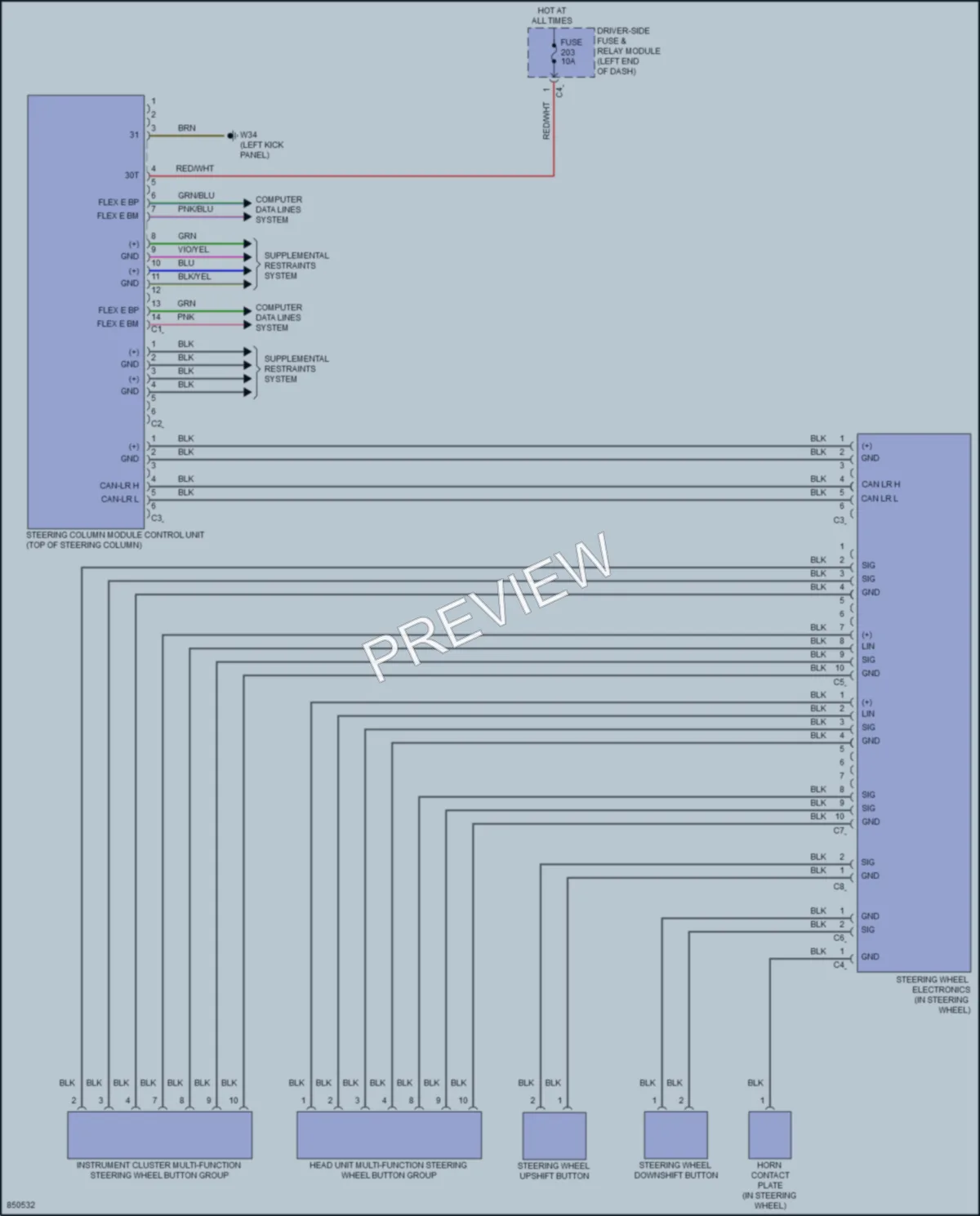 2023 MercedesBenz GLS580 Electronic Power Steering wiring diagram preview