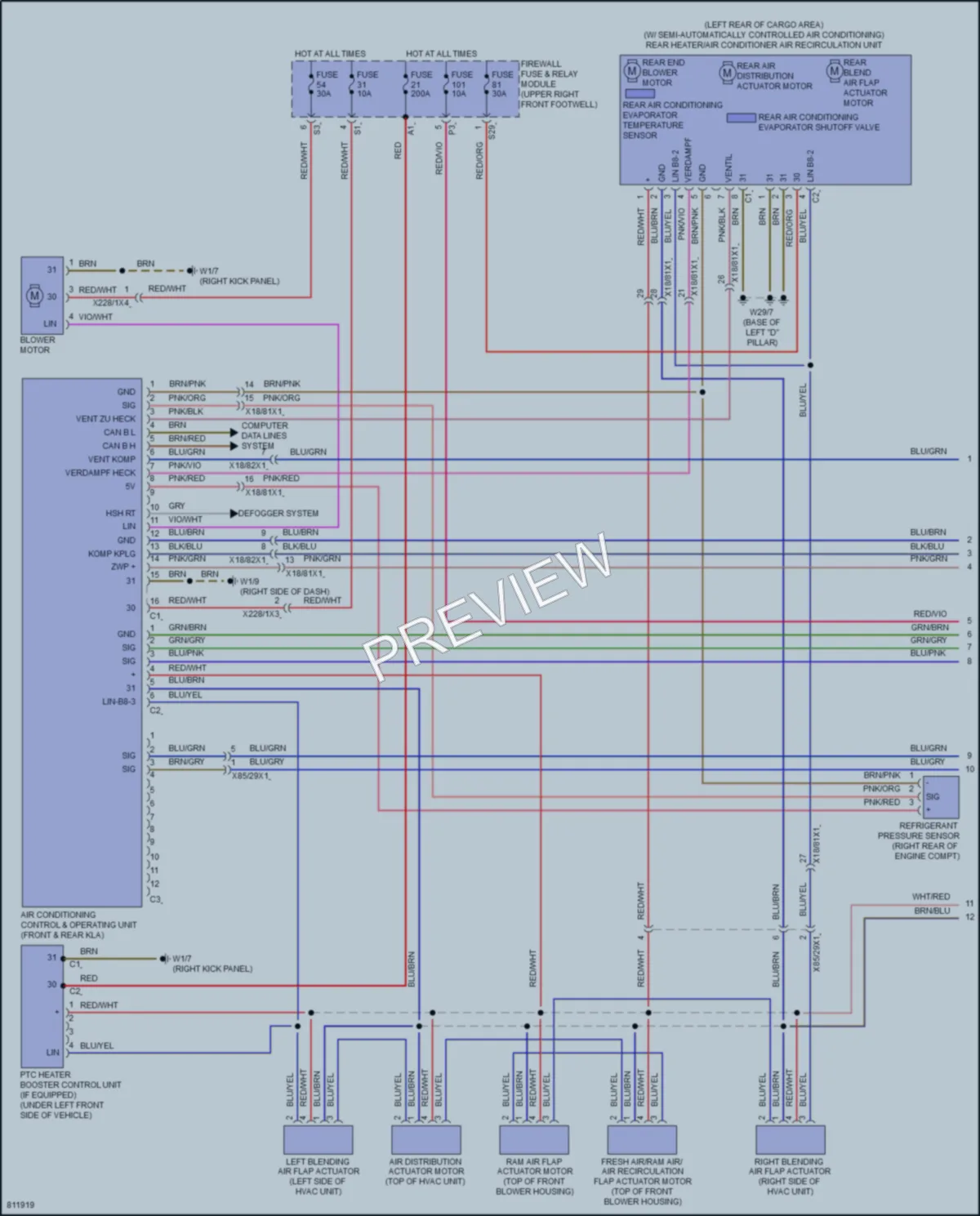 2023 MercedesBenz Metris Air Conditioning wiring diagram preview