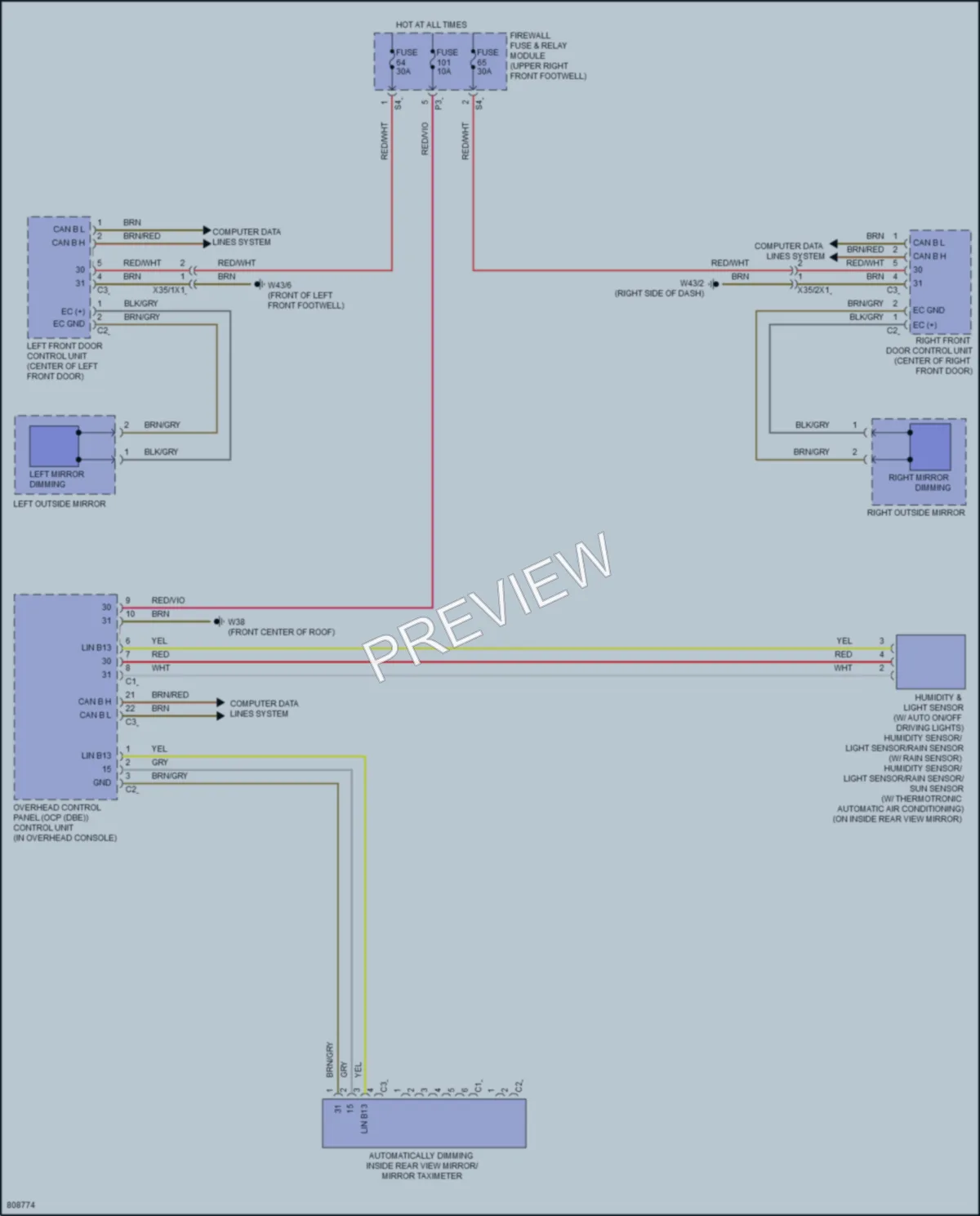2023 MercedesBenz Metris Power Mirrors wiring diagram preview