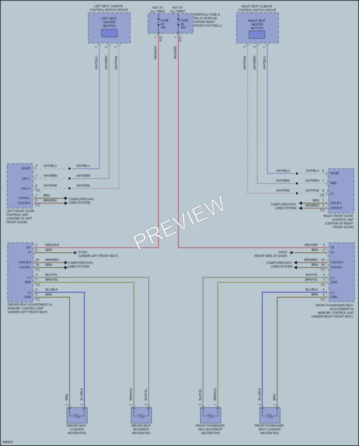 2023 MercedesBenz Metris Power Seats wiring diagram preview
