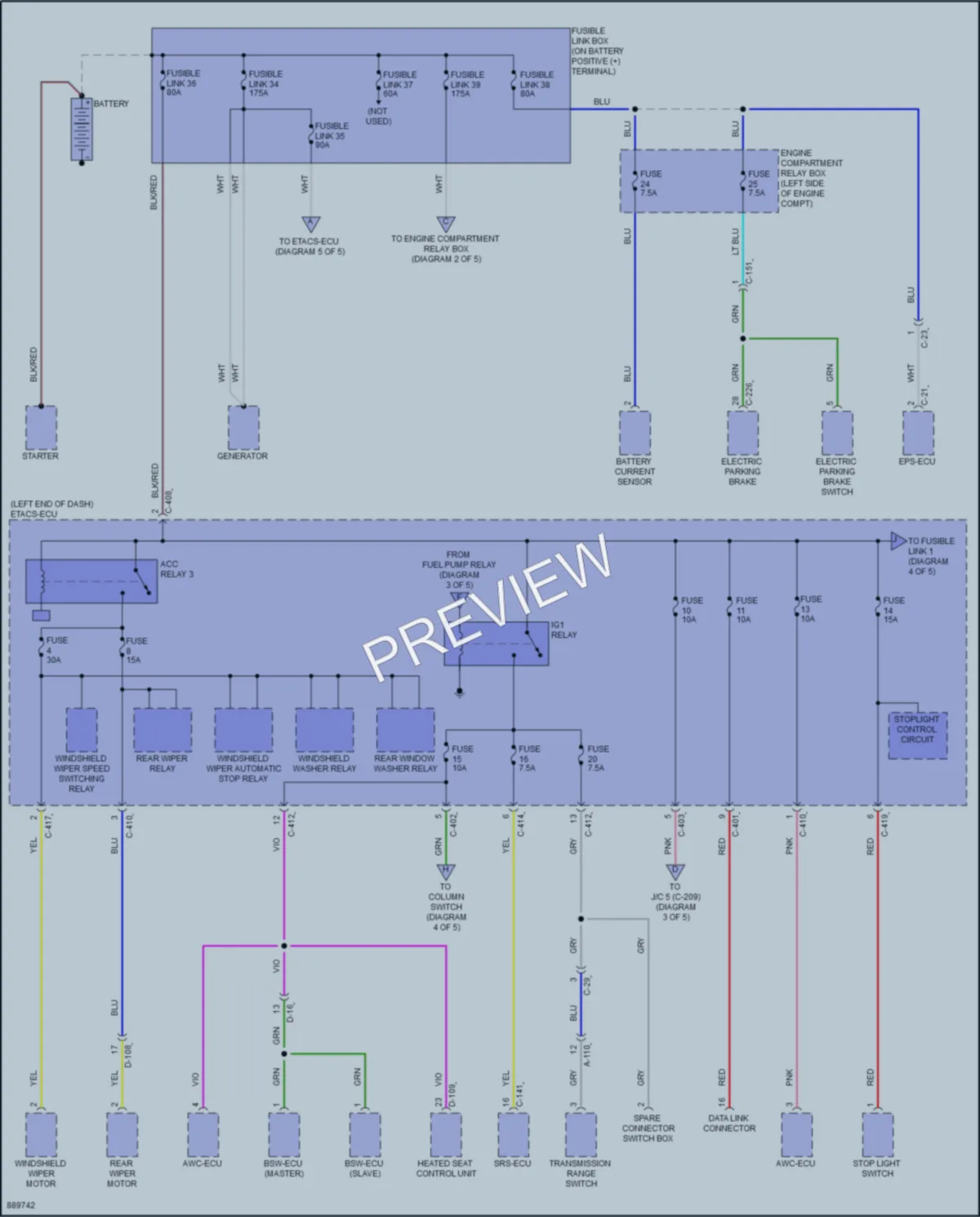 2023 Mitsubishi EclipseCross Power Distribution wiring diagram preview
