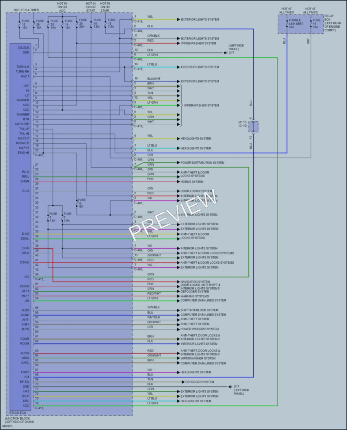 2023 Mitsubishi Mirage Body Control Modules wiring diagram preview