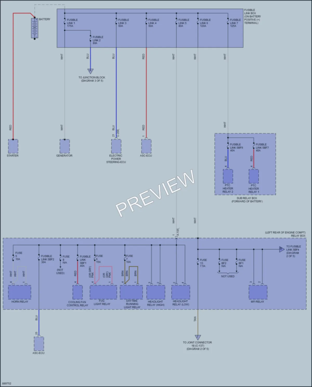 2023 Mitsubishi Mirage Power Distribution wiring diagram preview
