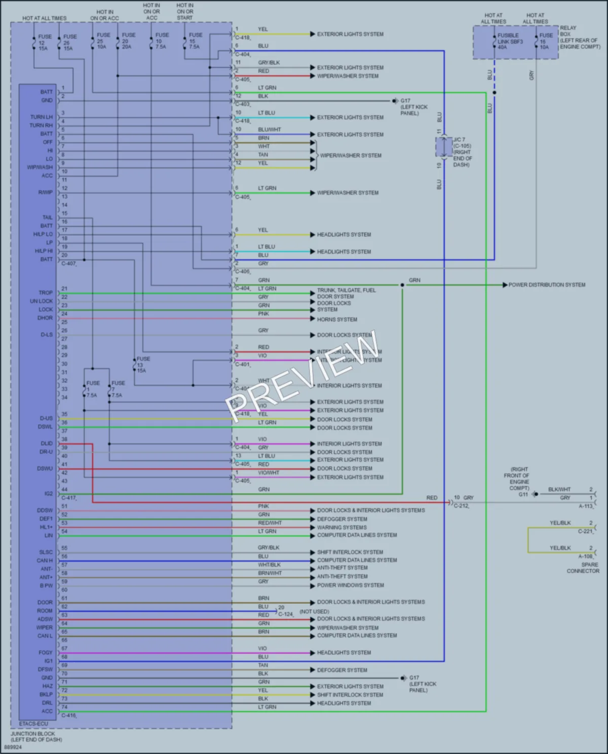2023 Mitsubishi MirageG4 Body Control Modules wiring diagram preview