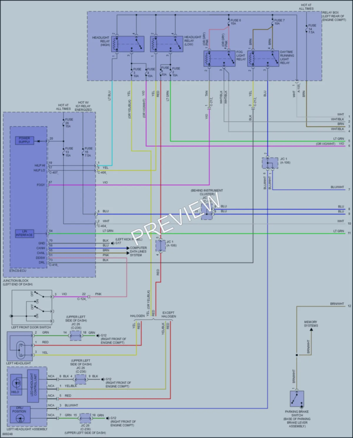 2023 Mitsubishi MirageG4 Headlights wiring diagram preview
