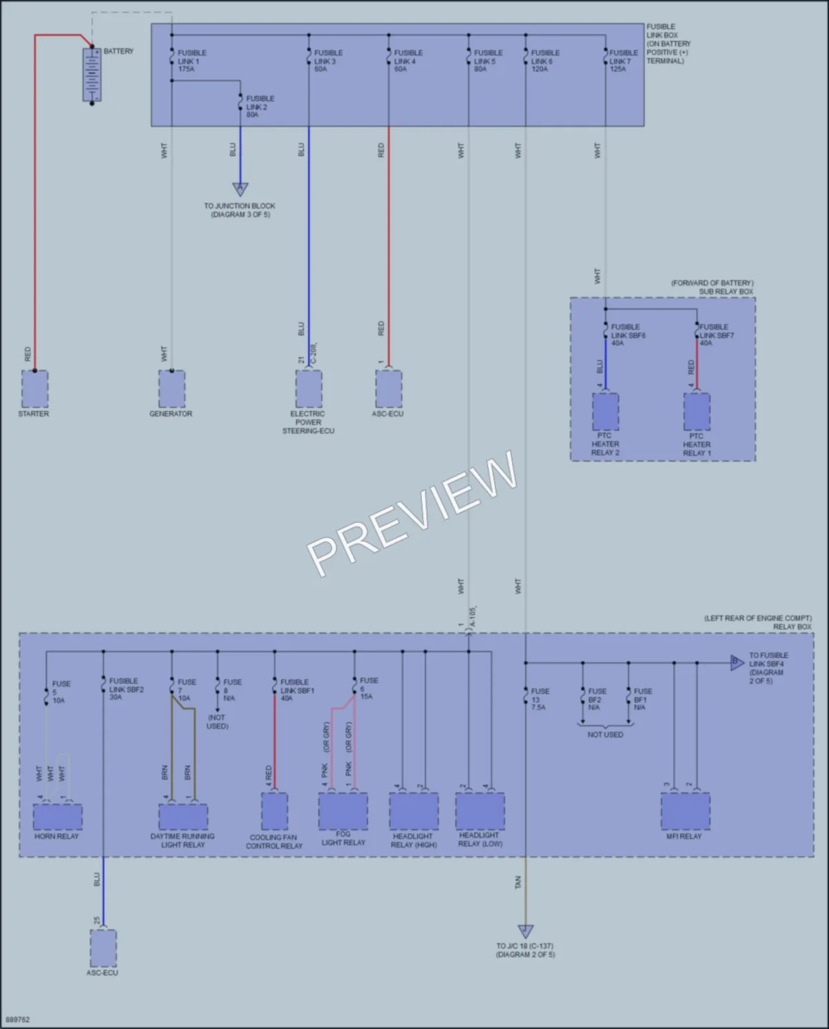 2023 Mitsubishi MirageG4 Power Distribution wiring diagram preview