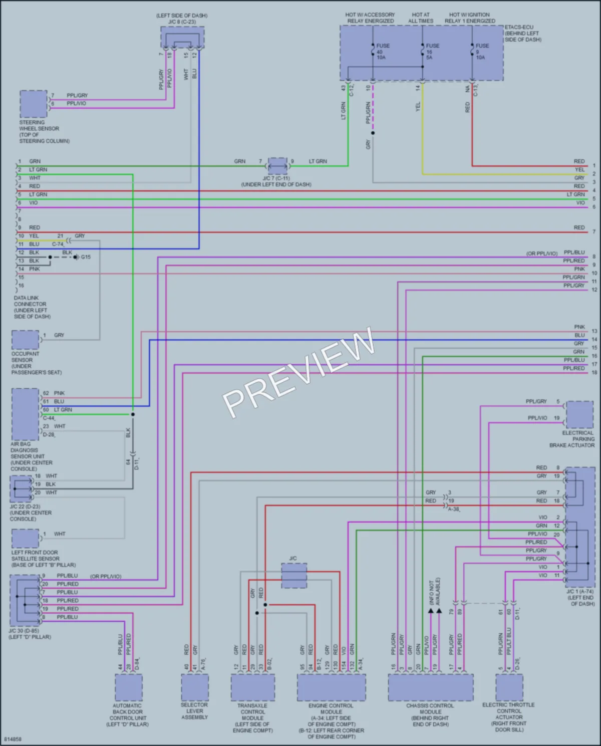 2023 Mitsubishi Outlander Computer Data Lines wiring diagram preview
