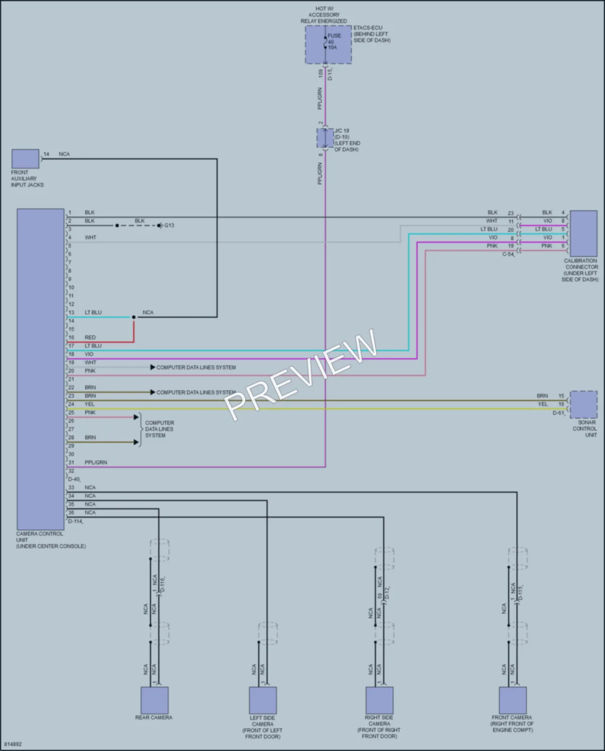 2023 Mitsubishi Outlander Navigation wiring diagram preview