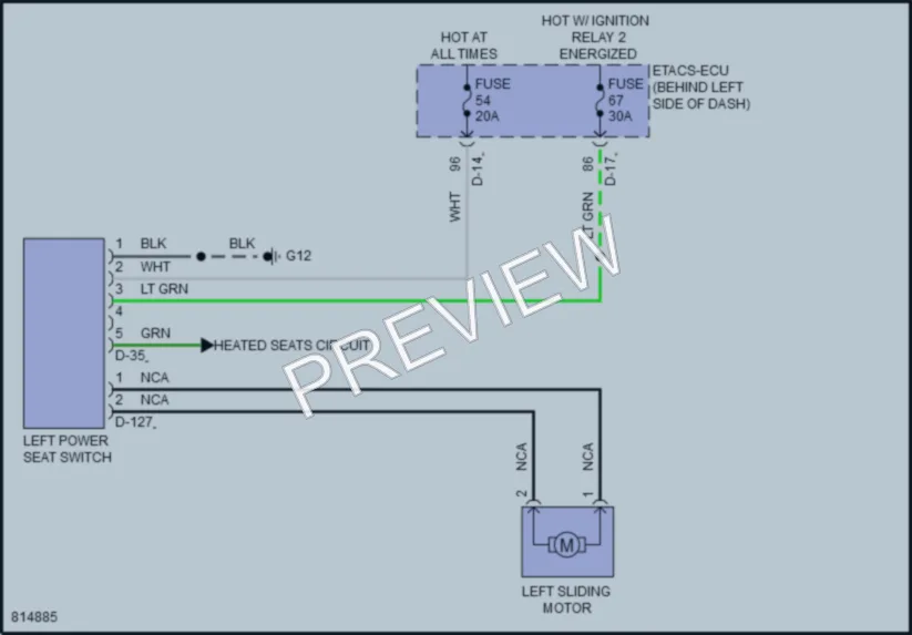 2023 Mitsubishi Outlander Power Seats wiring diagram preview