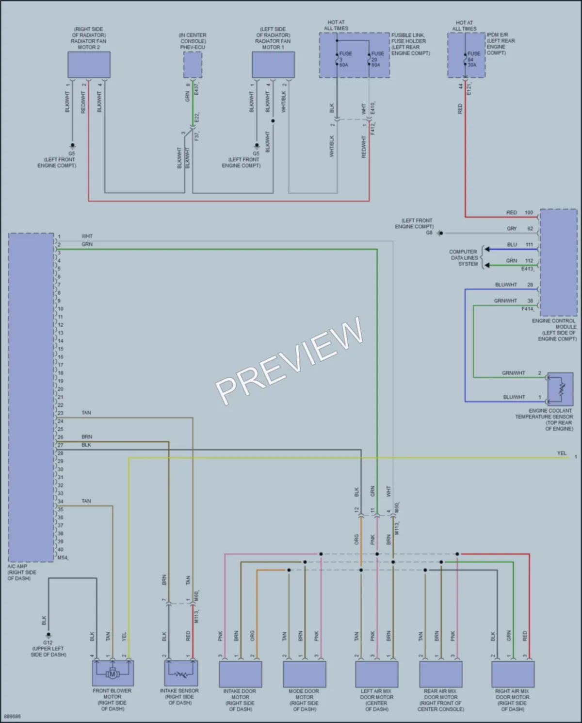 2023 Mitsubishi OutlanderPHEV Air Conditioning wiring diagram preview