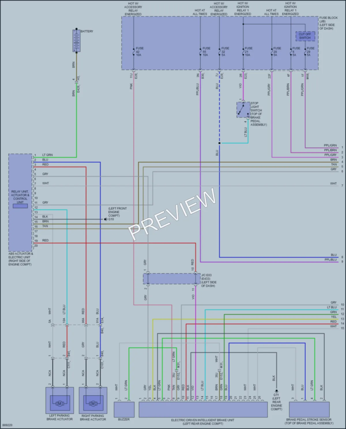 2023 Mitsubishi OutlanderPHEV Anti Lock Brakes wiring diagram preview