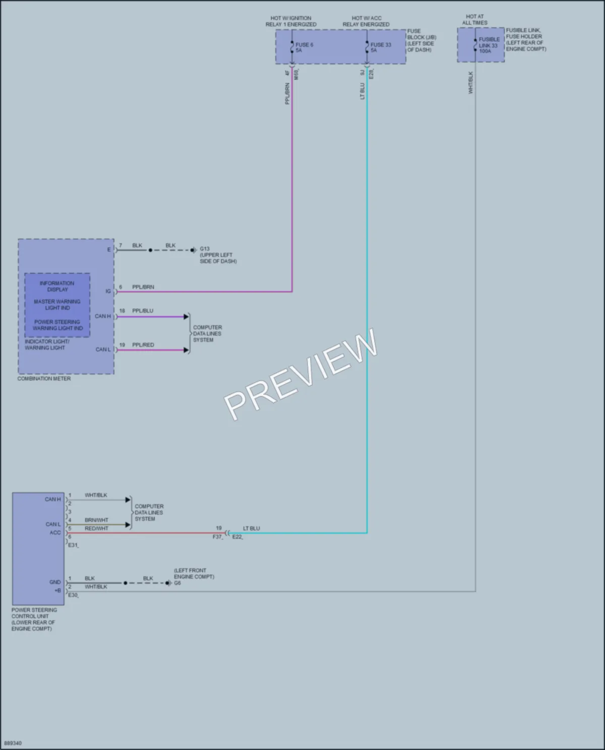 2023 Mitsubishi OutlanderPHEV Electronic Power Steering wiring diagram preview