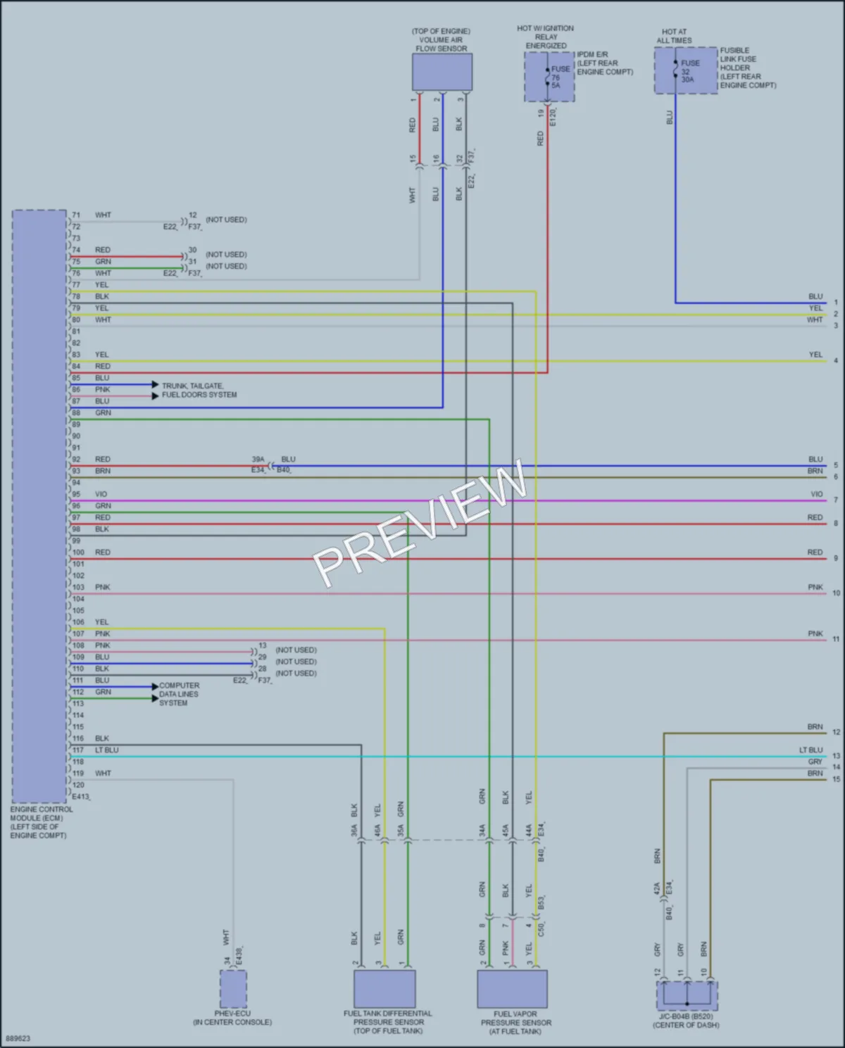 2023 Mitsubishi OutlanderPHEV Engine Performance wiring diagram preview