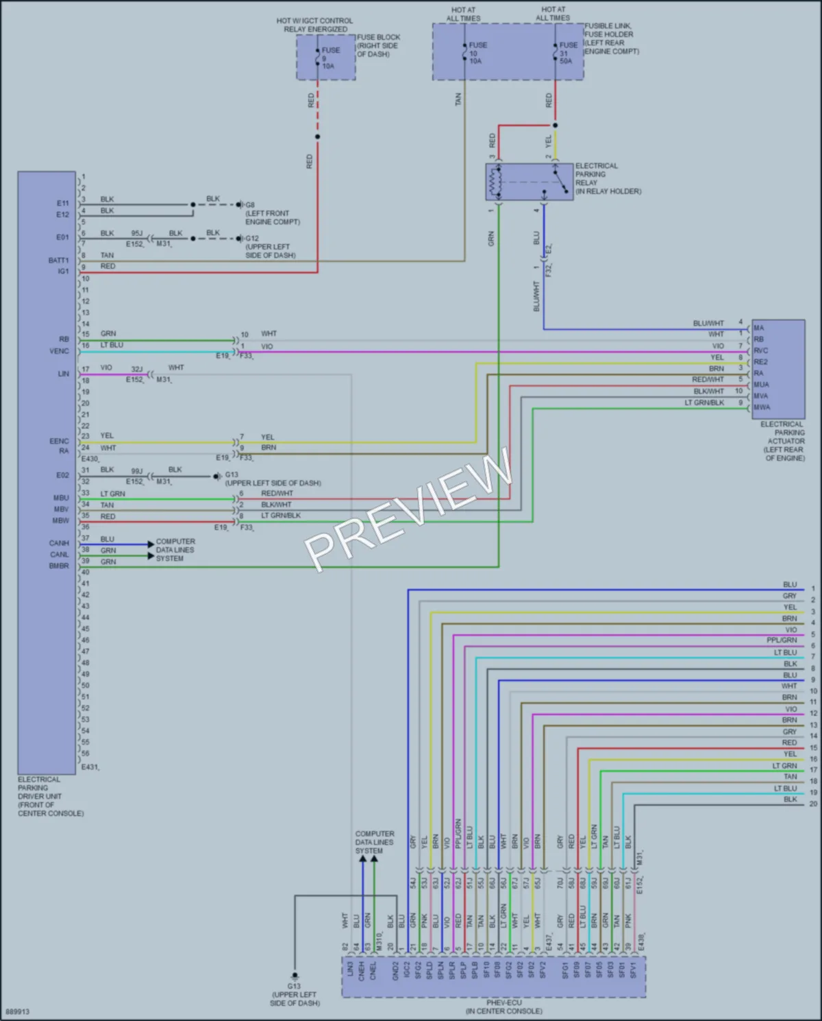 2023 Mitsubishi OutlanderPHEV Transmission wiring diagram preview