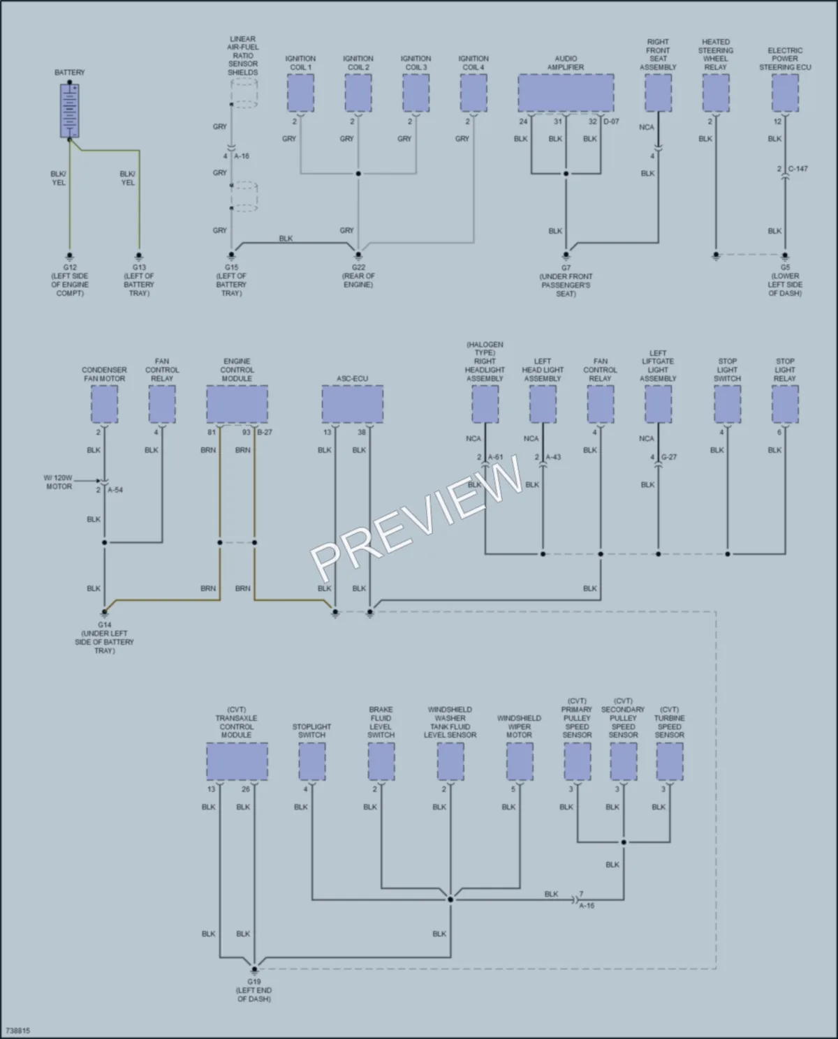 2023 Mitsubishi OutlanderSport Ground Distribution wiring diagram preview
