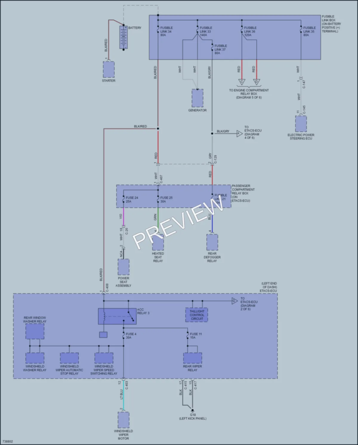 2023 Mitsubishi OutlanderSport Power Distribution wiring diagram preview