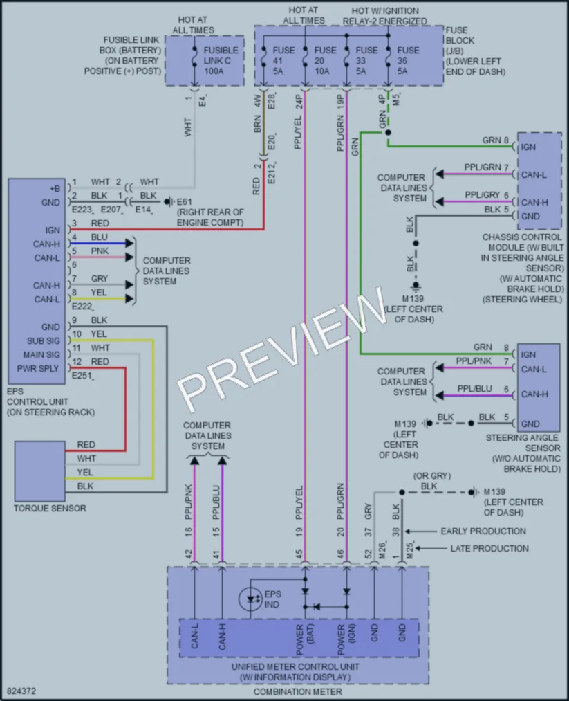 2023 Nissan Altima Electronic Power Steering wiring diagram preview