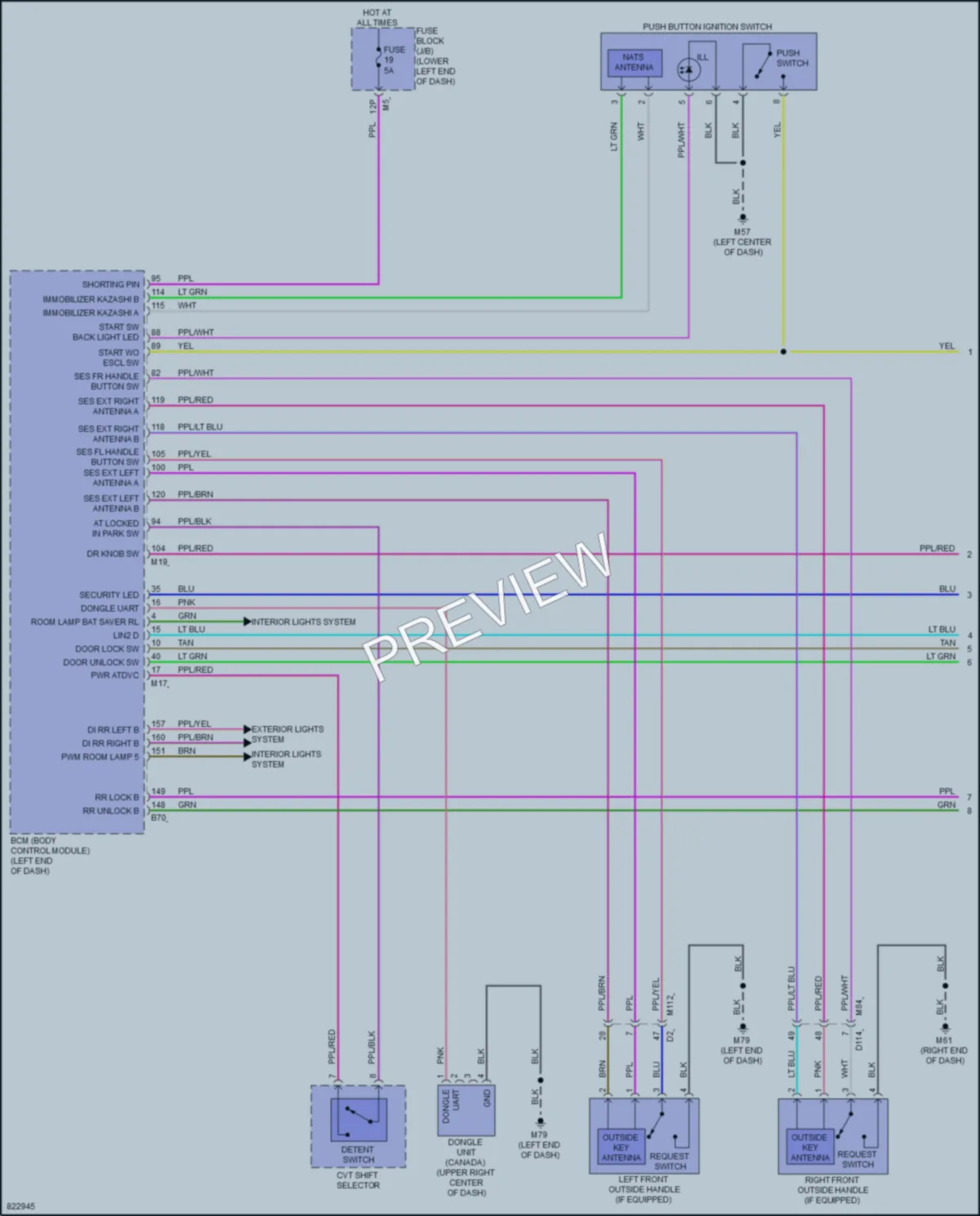 2023 Nissan Altima Power Door Locks wiring diagram preview