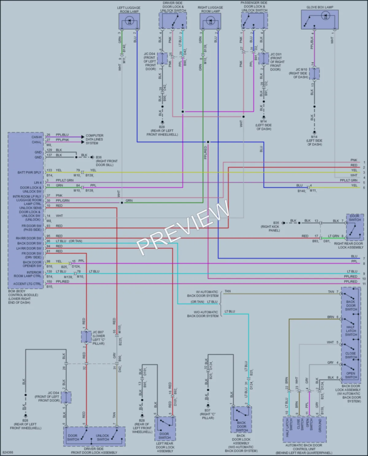 2023 Nissan Ariya Interior Lights wiring diagram preview