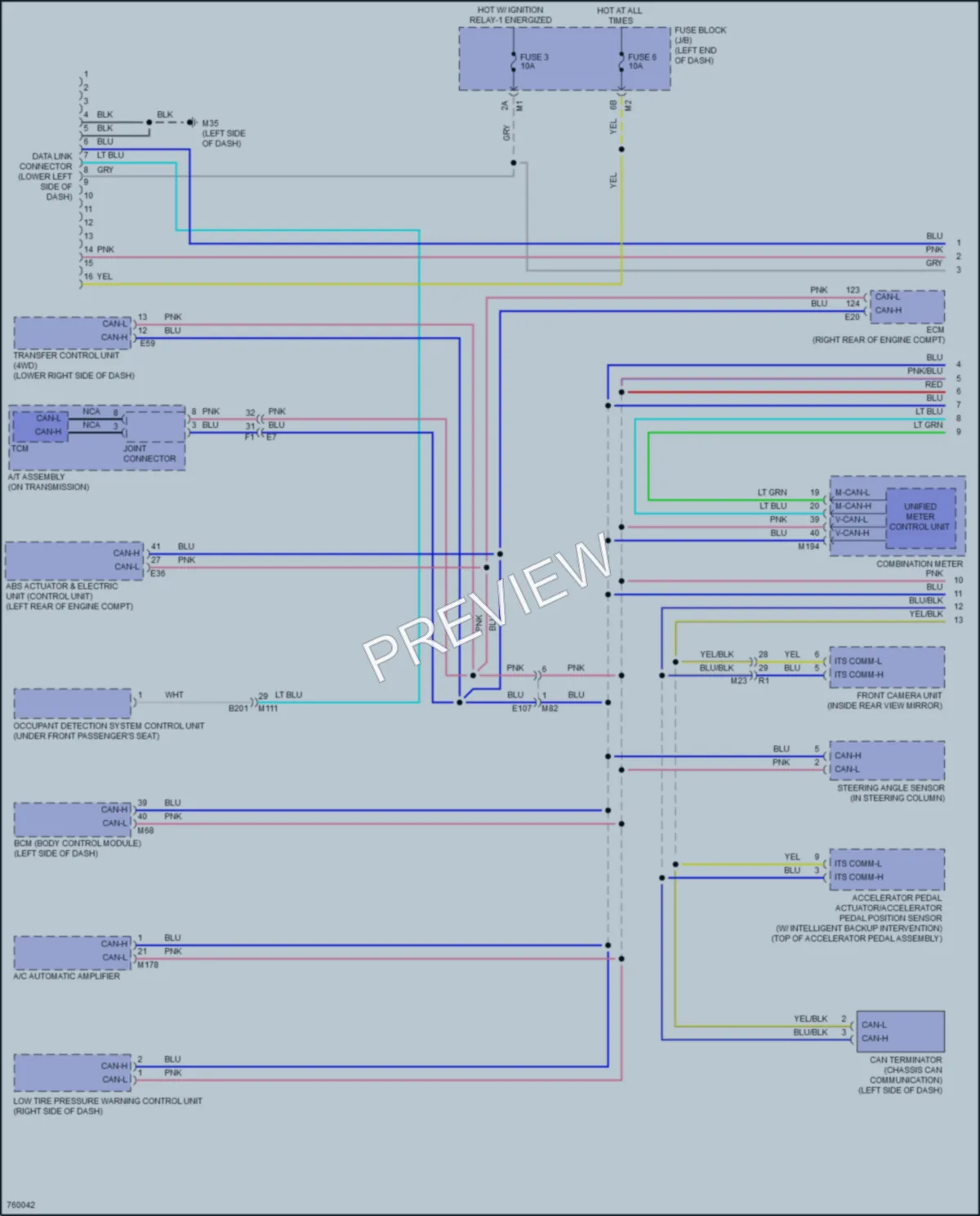 2023 Nissan Armada Computer Data Lines wiring diagram preview