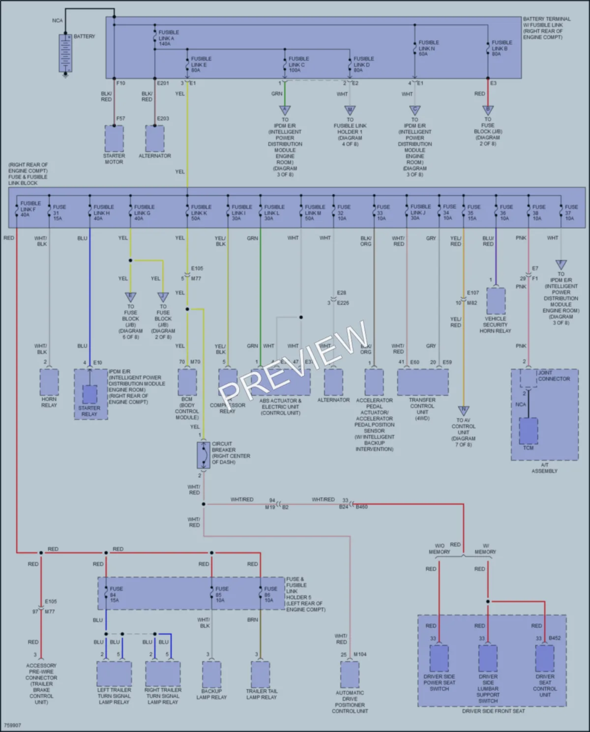 2023 Nissan Armada Power Distribution wiring diagram preview