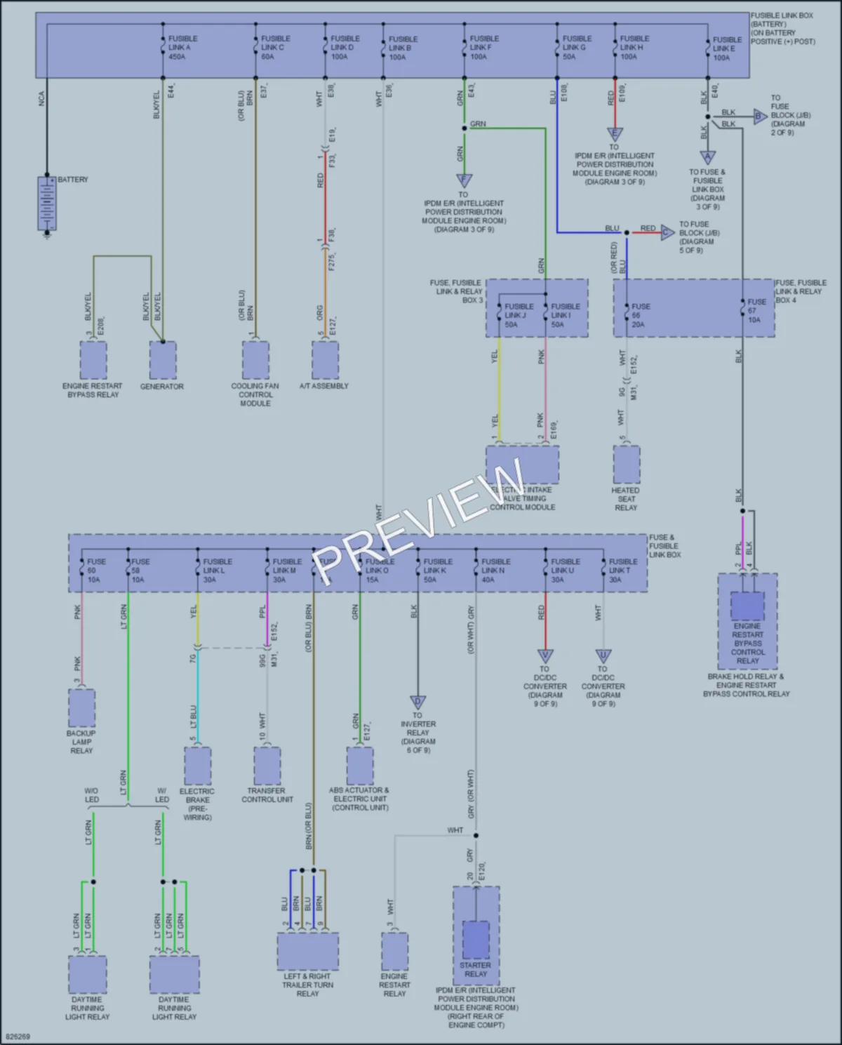2023 Nissan Frontier Power Distribution wiring diagram preview