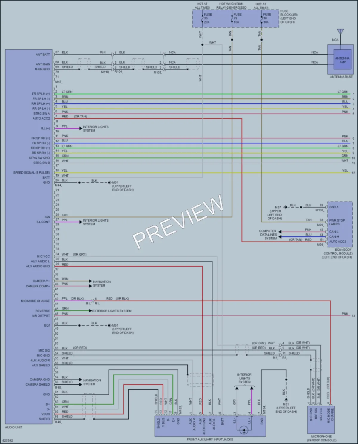 2023 Nissan Kicks Radio wiring diagram preview