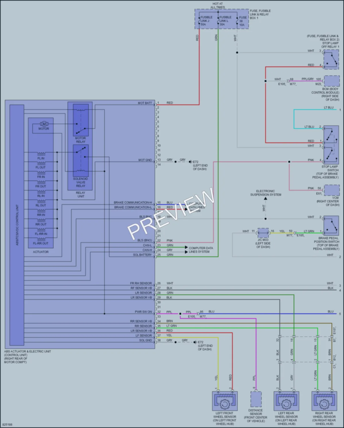 2023 Nissan LEAF Anti Lock Brakes wiring diagram preview