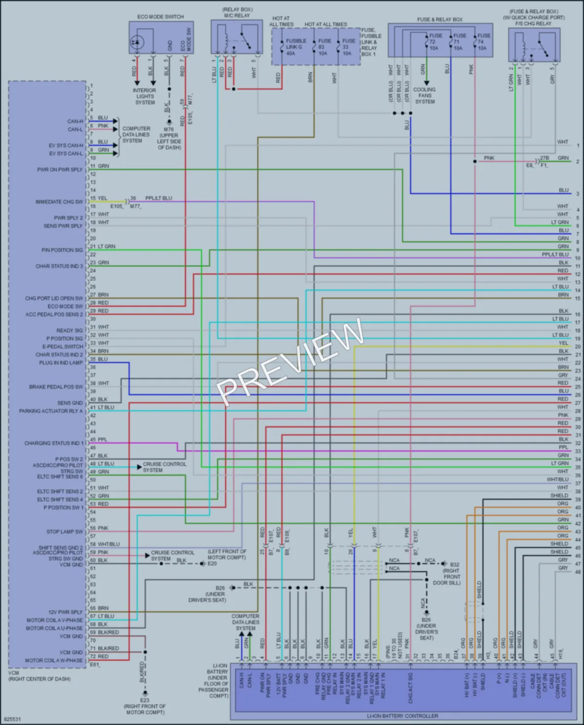 2023 Nissan LEAF Engine Performance wiring diagram preview