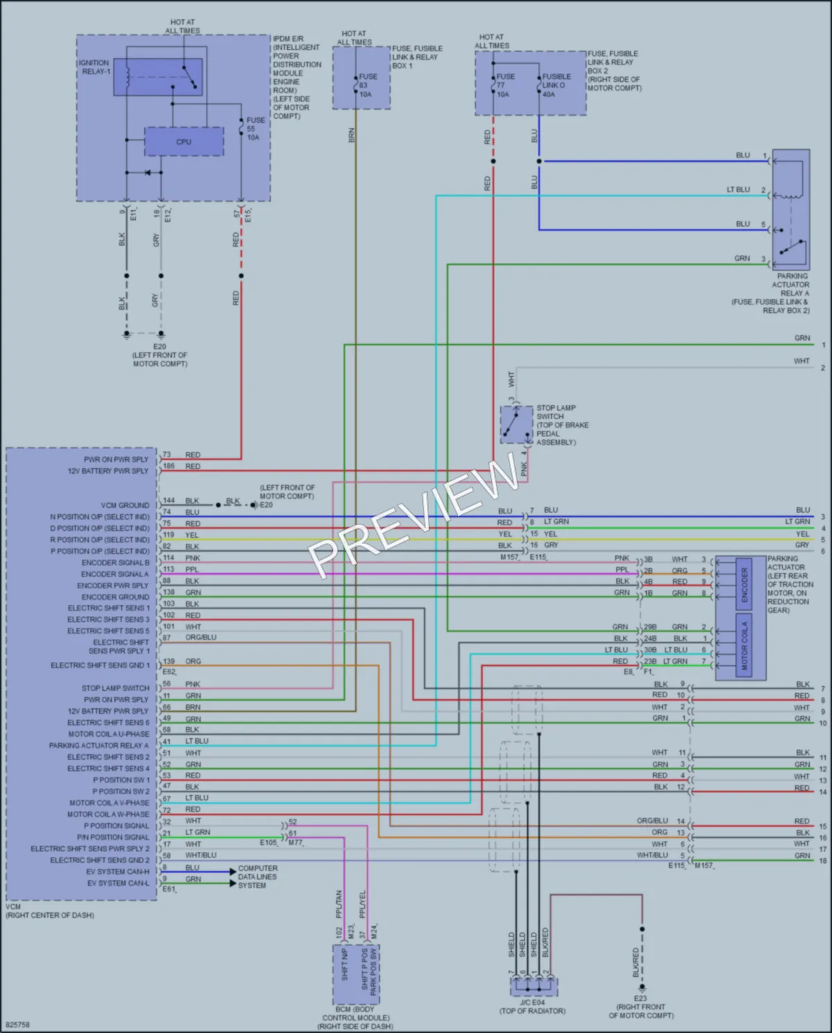 2023 Nissan LEAF Transmission wiring diagram preview