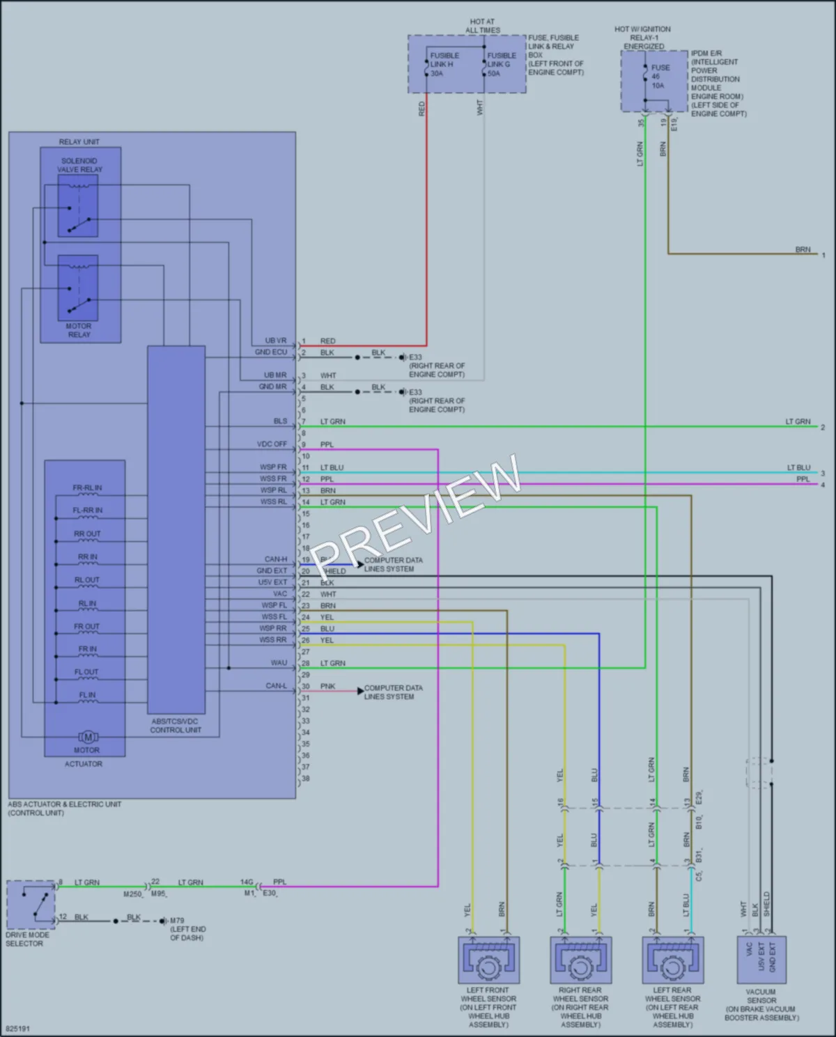 2023 Nissan Maxima Anti Lock Brakes wiring diagram preview