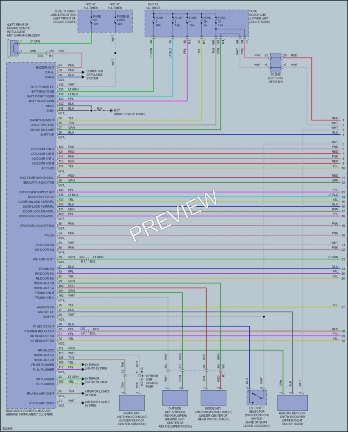 2023 Nissan Maxima Power Door Locks wiring diagram preview