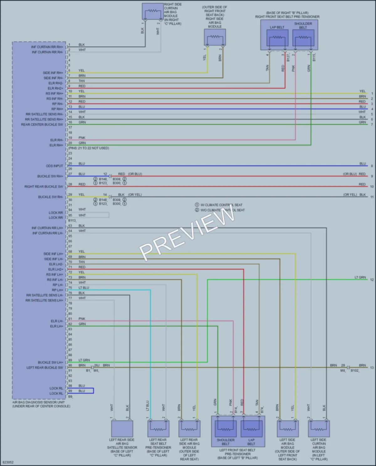 2023 Nissan Maxima Supplemental Restraints wiring diagram preview