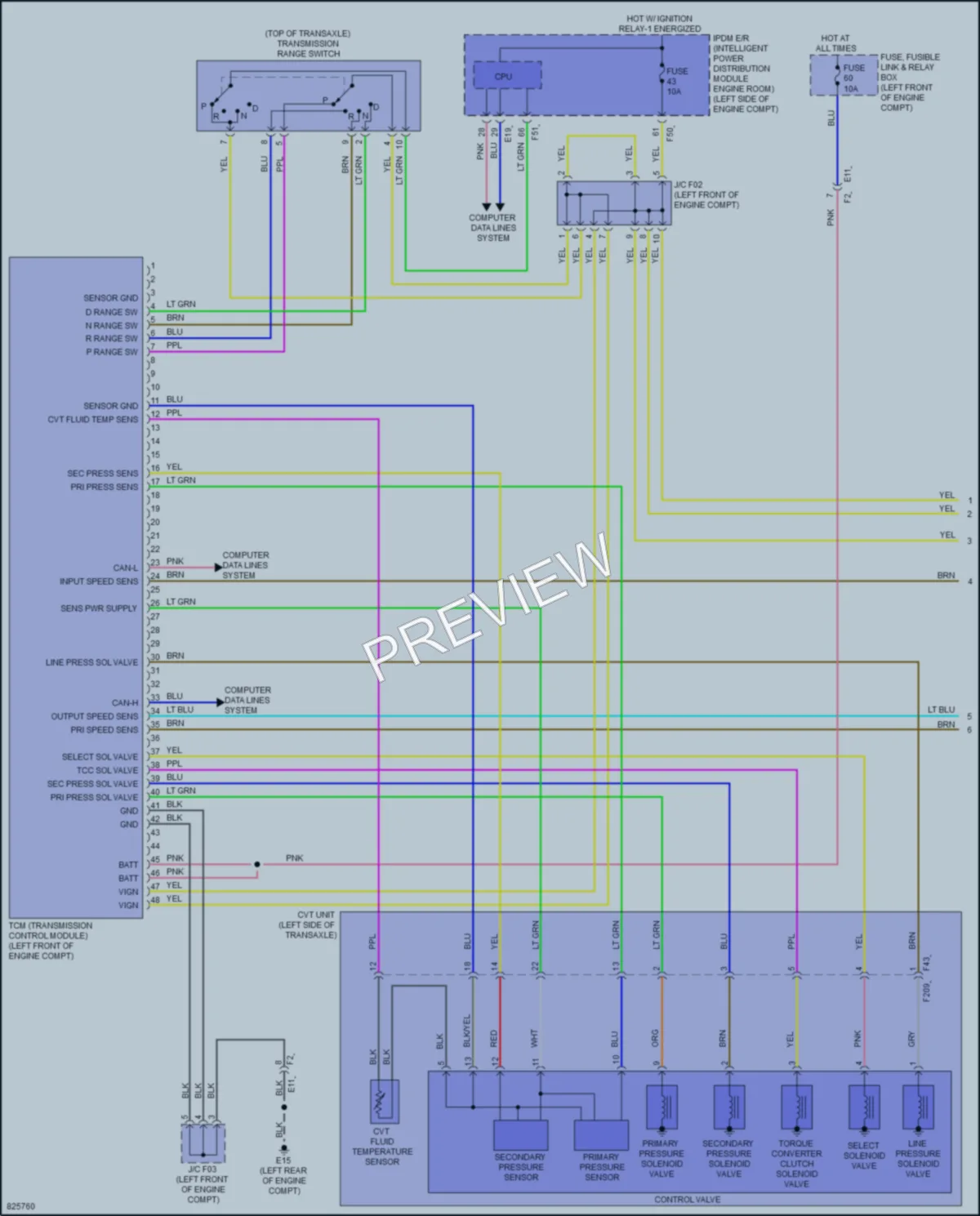 2023 Nissan Maxima Transmission wiring diagram preview