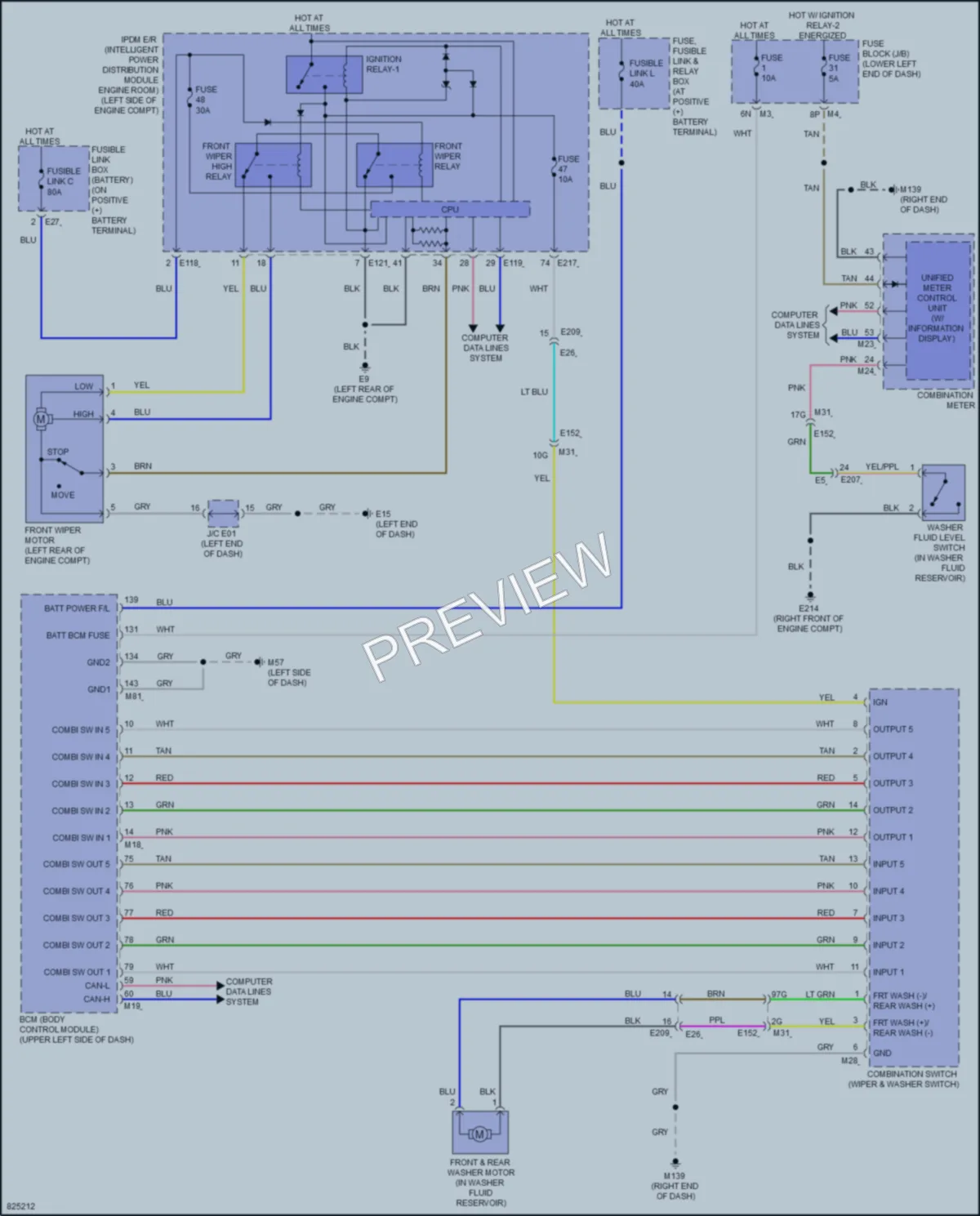 2023 Nissan Murano Wiper Washer wiring diagram preview