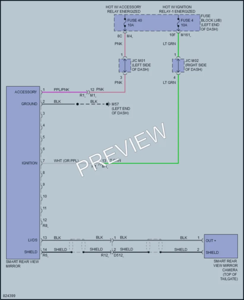 2023 Nissan Pathfinder Power Mirrors wiring diagram preview