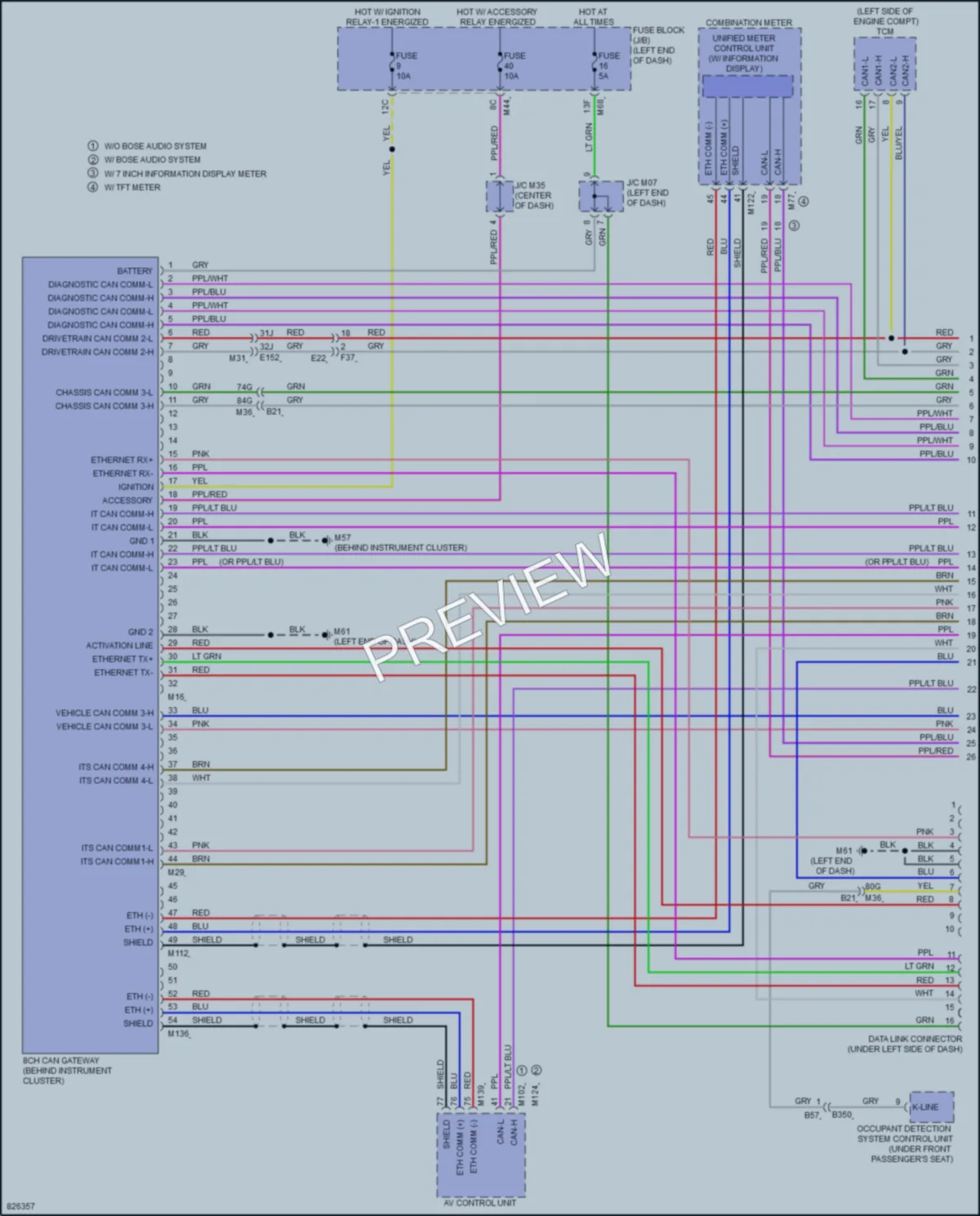2023 Nissan Rogue Computer Data Lines wiring diagram preview