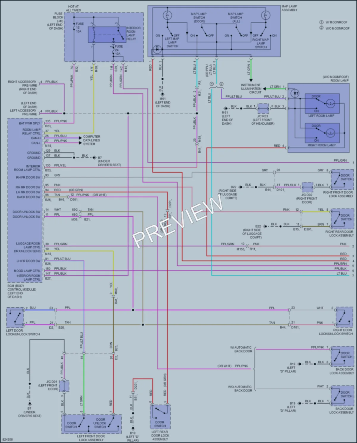 2023 Nissan Rogue Interior Lights wiring diagram preview