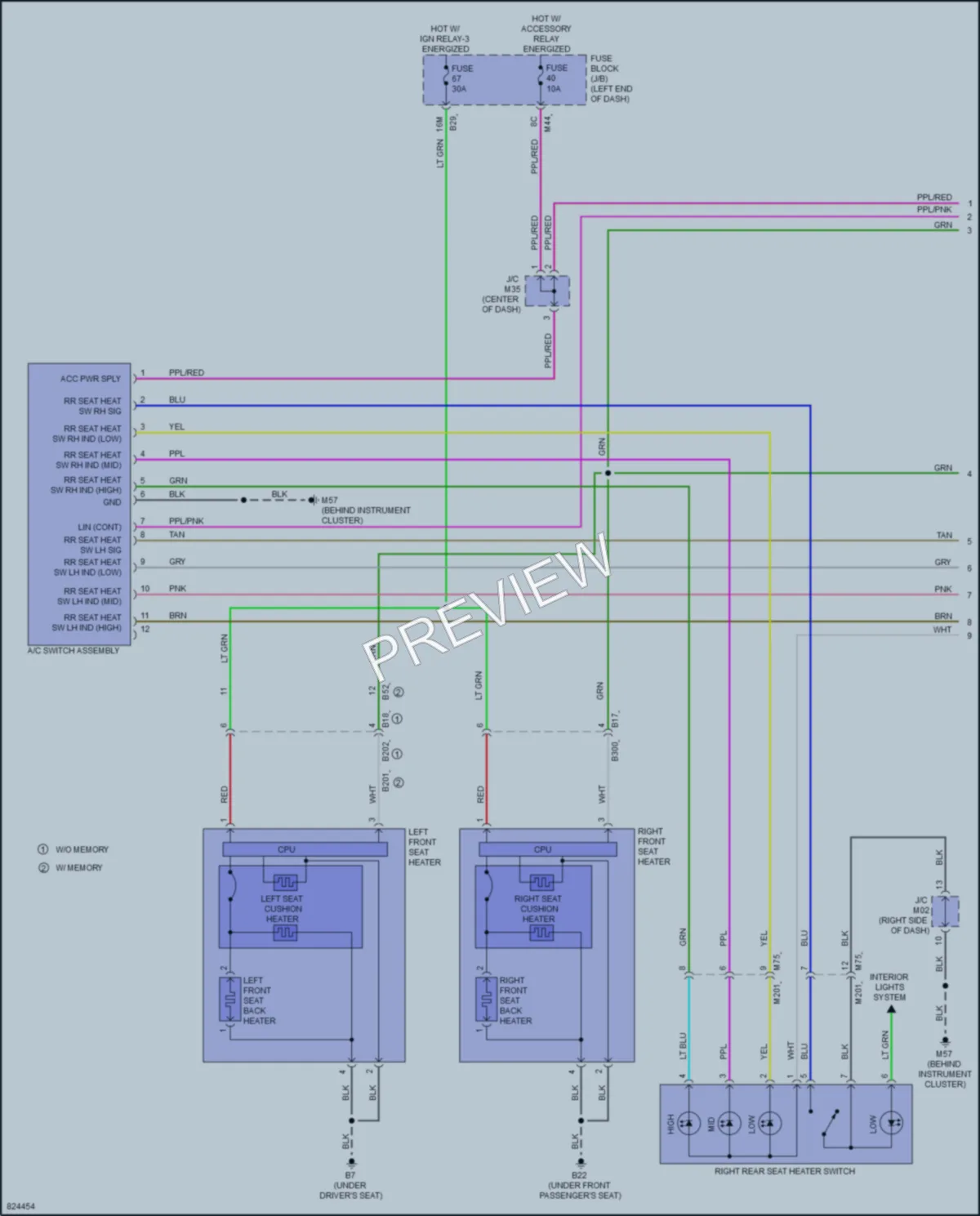 2023 Nissan Rogue Power Seats wiring diagram preview
